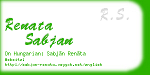 renata sabjan business card